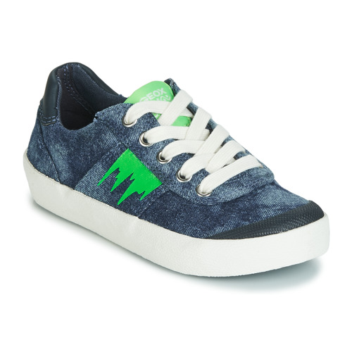 Chaussures Garçon Baskets basses Geox J KILWI BOY Bleu / Vert