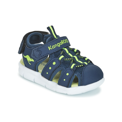 Chaussures Garçon Sandales sport Kangaroos K-MINI Marine / Jaune