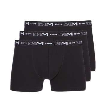 Unterwäsche Herren Boxer DIM COTON STRETCH X3 Schwarz