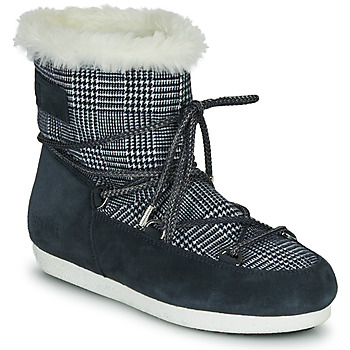 Schuhe Damen Schneestiefel Moon Boot MOON BOOT FAR SIDE LOW FUR TARTAN Marineblau