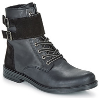 Schuhe Mädchen Boots Citrouille et Compagnie LOMENE Schwarz