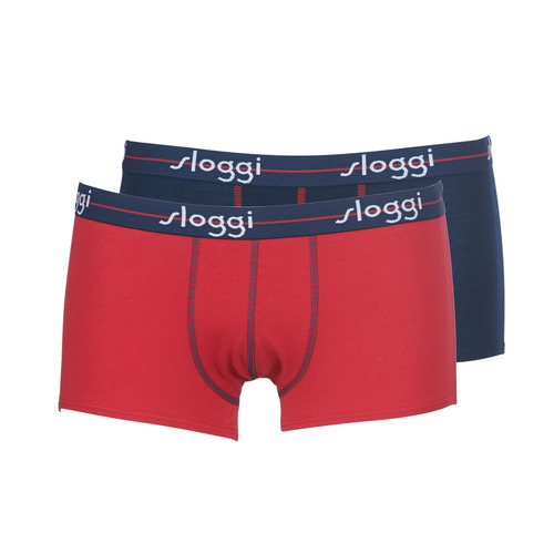 Unterwäsche Herren Boxer Sloggi  MEN START X 2 Marineblau / Rot