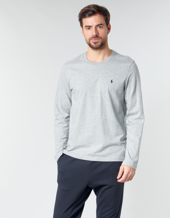 Vêtements Homme T-shirts manches longues Polo Ralph Lauren L/S CREW-CREW-SLEEP TOP Gris