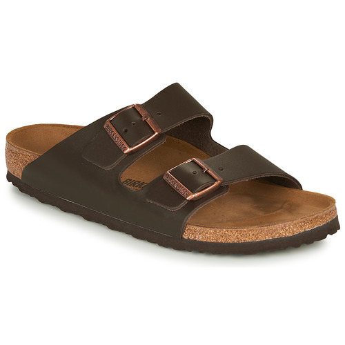 Chaussures Mules Birkenstock ARIZONA LEATHER Brun Foncé