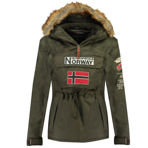 Kleidung Jungen Parkas Geographical Norway BARMAN BOY Khaki