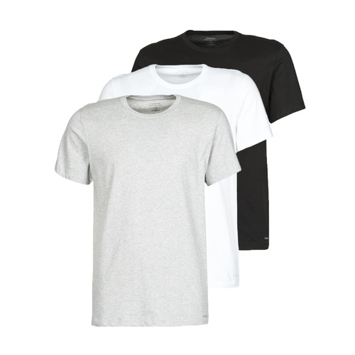 Kleidung Herren T-Shirts Calvin Klein Jeans CREW NECK 3PACK Grau / Weiß