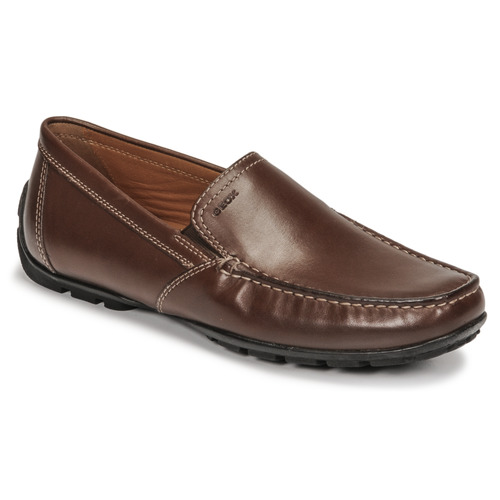 Schuhe Herren Slipper Geox MONET Braun,