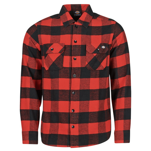 Kleidung Herren Langärmelige Hemden Dickies NEW SACRAMENTO SHIRT RED Rot