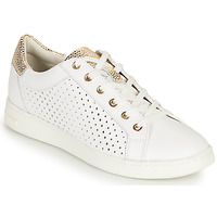 Schuhe Damen Sneaker Low Geox D JAYSEN B Weiß / Golden