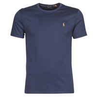 Kleidung Herren T-Shirts Polo Ralph Lauren T-SHIRT AJUSTE COL ROND EN PIMA COTON LOGO PONY PLAYER MULTICOLO Blau