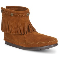 Chaussures Femme Boots Minnetonka HI TOP BACK ZIP BOOT Marron