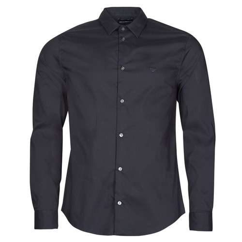 Kleidung Herren Langärmelige Hemden Emporio Armani 8N1C09 Marineblau