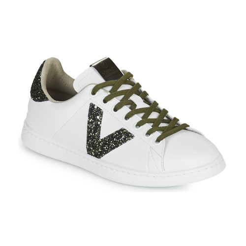 Schuhe Damen Sneaker Low Victoria TENIS PIEL Weiß / Khaki