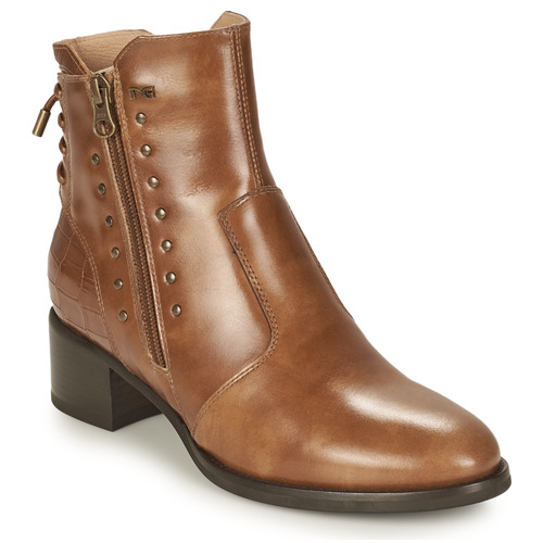 Schuhe Damen Low Boots NeroGiardini ENDIVO Kognac