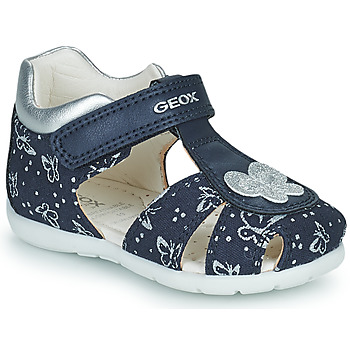 Schuhe Mädchen Sandalen / Sandaletten Geox B ELTHAN GIRL C Marineblau / Silbrig