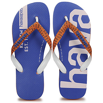 Schuhe Zehensandalen Havaianas TOP LOGOMANIA MID TECH Blau / Orange