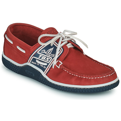 Schuhe Herren Bootsschuhe TBS GLOBEK Rot / Marineblau