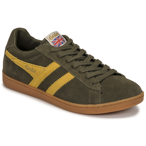 Schuhe Herren Sneaker Low Gola Equipe Suede Khaki / Gelb