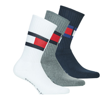 Accessoires Sportstrümpfe Tommy Hilfiger SOCK X3 Weiß / Marineblau / Grau