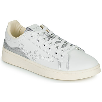 Schuhe Damen Sneaker Low Pepe jeans MILTON MIX Weiß / Silber