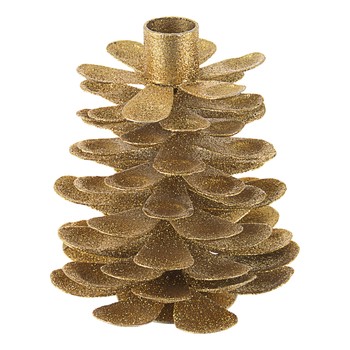 Maison & Déco Décorations de noël Bizzotto P.CANDELA 1P PINEAL ORO H14 