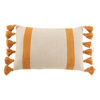 Casa cuscini J-line COUSSIN PLAG RAY RECT COT OCRE (40x60x12cm) 