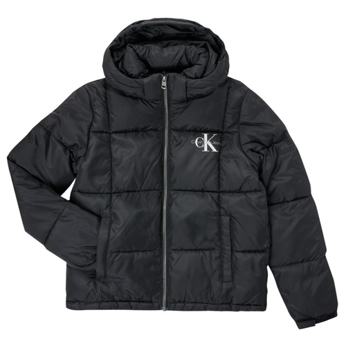 Kleidung Mädchen Daunenjacken Calvin Klein Jeans SHORT QUILTED PUFFER JACKET    