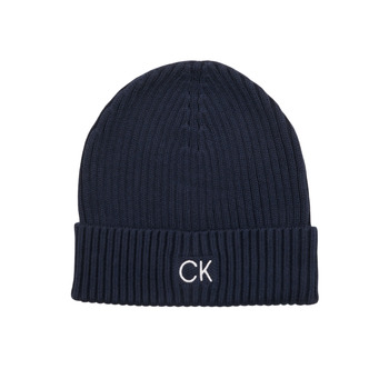 Accessoires Herren Mütze Calvin Klein Jeans CLASSIC COTTON RIB BEANIE Marineblau