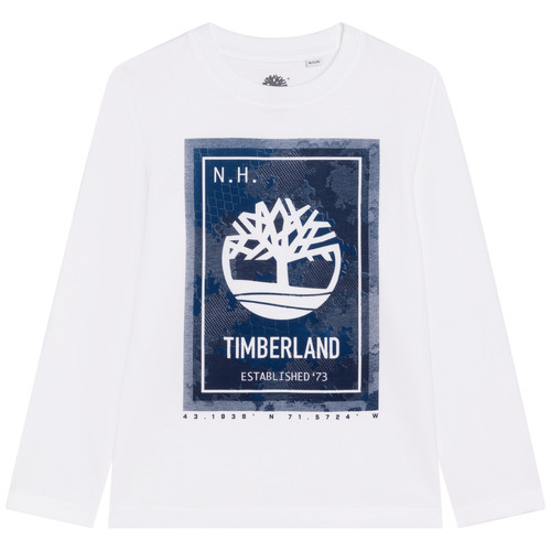 Kleidung Jungen Langarmshirts Timberland T25T39-10B Weiß