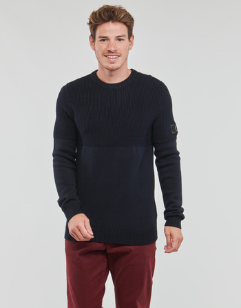 Kleidung Herren Pullover Jack & Jones JJSPENCER KNIT CREW NECK Marineblau