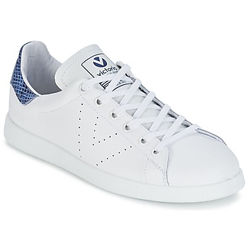 Schuhe Kinder Sneaker Low Victoria DEPORTIVO BASKET PIEL Weiß / Blau