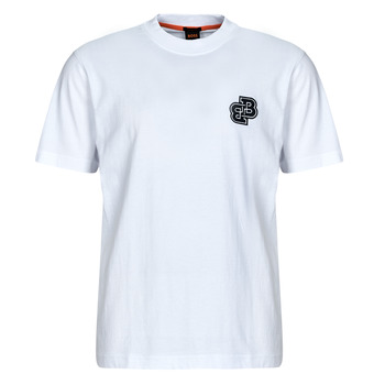 Kleidung Herren T-Shirts BOSS Tevarsity Weiß