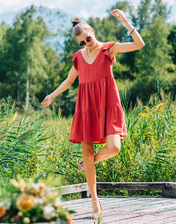 Kleidung Damen Kurze Kleider Céleste DAHLIA Rot