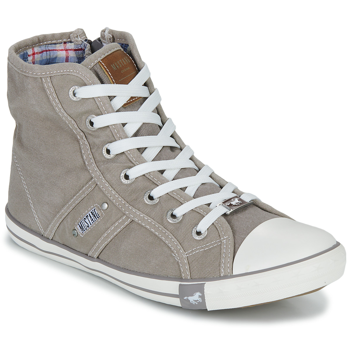 Schuhe Damen Sneaker High Mustang GALLEGO Grau