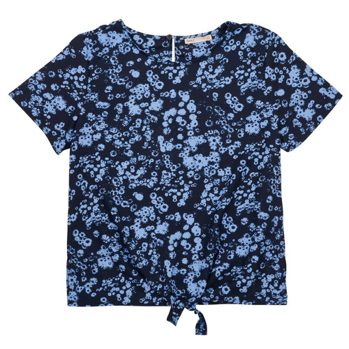 Kleidung Mädchen Tops / Blusen Only KOGLINO S/S KNOT TOP CP PTM Blau / Marineblau