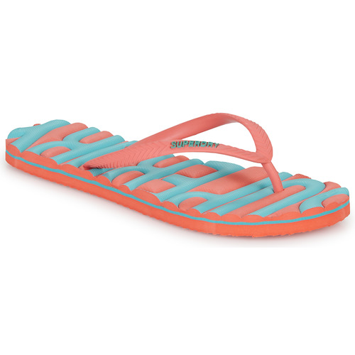 Schuhe Damen Zehensandalen Superdry VINTAGE VEGAN FLIP FLOP Blau