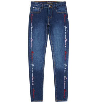 Kleidung Mädchen Röhrenjeans Guess DENIM SKINNY EMBROIDER Blau