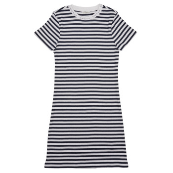 Kleidung Mädchen Kurze Kleider Guess DRESS Weiß / Marineblau