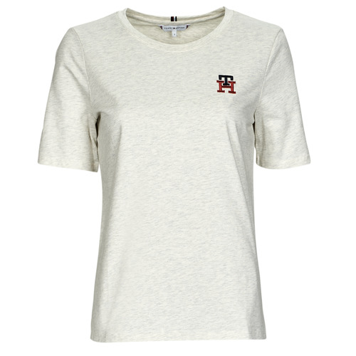 Vêtements Femme T-shirts manches courtes Tommy Hilfiger REG MONOGRAM EMB C-NK SS 