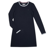 Kleidung Mädchen Kurze Kleider Tommy Hilfiger TOMMY TAPE RIB DRESS Marineblau