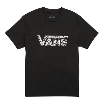 Kleidung Mädchen T-Shirts Vans ANIMAL LOGO CREW Schwarz