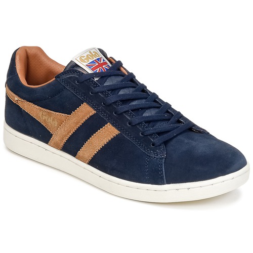 Schuhe Herren Sneaker Low Gola EQUIPE SUEDE Marineblau / Braun,