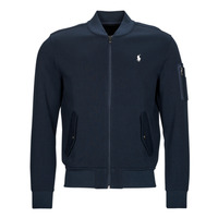 Kleidung Herren Jacken Polo Ralph Lauren SWEAT BOMBER EN DOUBLE KNIT TECH Marineblau