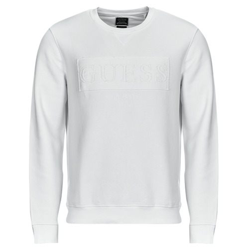 Kleidung Herren Sweatshirts Guess BEAU CN SWEATSHIRT Weiß