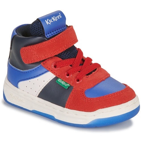 Schuhe Kinder Sneaker High Kickers KICKALIEN Rot / Marineblau / Blau