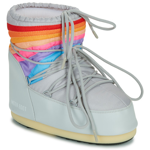 Schuhe Damen Schneestiefel Moon Boot MB ICON LOW RAINBOW Grau / Bunt