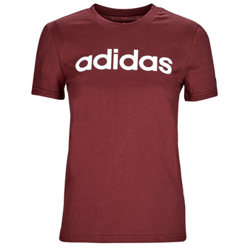 Kleidung Damen T-Shirts Adidas Sportswear LIN T Braun, / Weiß