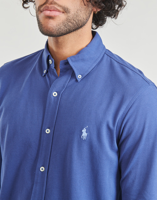 Polo Ralph Lauren CHEMISE AJUSTEE COL BOUTONNE EN POLO FEATHERWEIGHT Blau