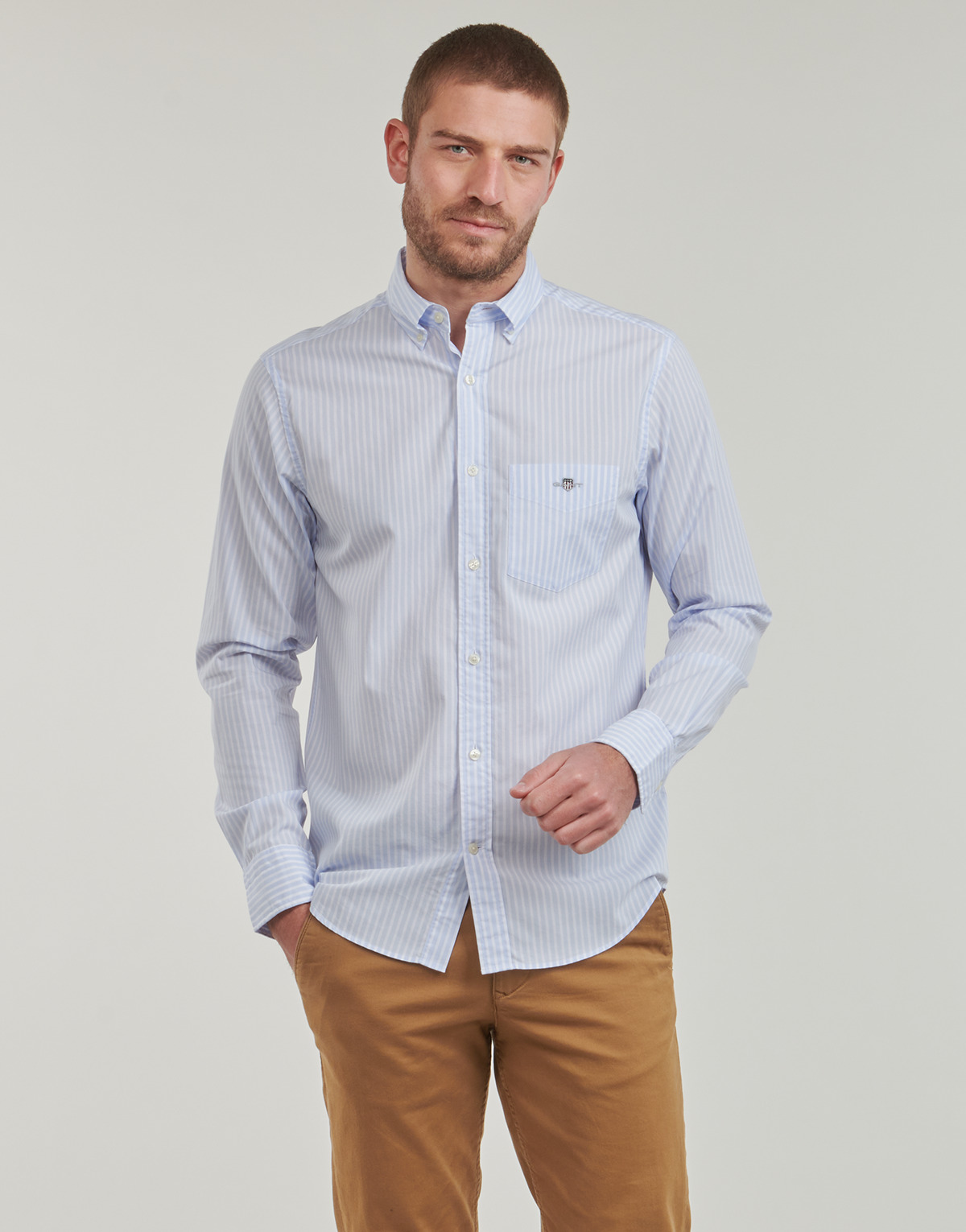 Vêtements Homme Chemises manches longues Gant REG POPLIN STRIPE SHIRT 