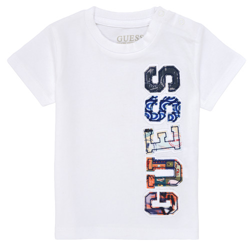 Kleidung Jungen T-Shirts Guess SS T SHIRT Weiß